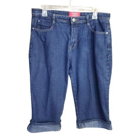 Women's Capri High Rise Curvy Denim Vintage Pants Size 10 - Picture 1 of 5
